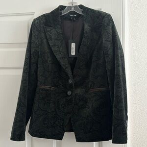 CHELSEE VELVET BLAZER-DARK FOREST MULTI - SIZE MEDIUM NWT NEVER WORN